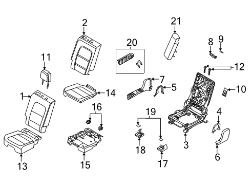 Rear Seat Components PAD - REAR SEAT CUSHION Diagram for LJ6Z7863840F