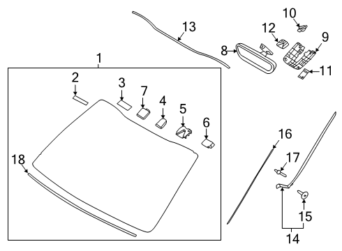 2020 Kia K900 Parking Aid Camera Assembly-Side Vie Diagram for 99220J6001