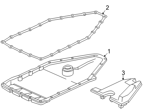 1995 BMW 750iL Automatic Transmission Oil Strainer Diagram for 24311218571