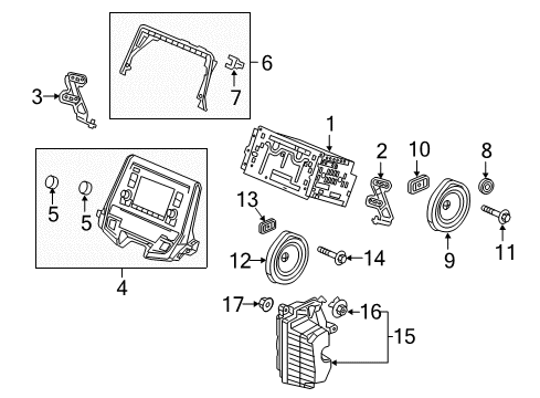 2022 Honda Odyssey Sound System Knob, Rotary Diagram for 39104TG7A71