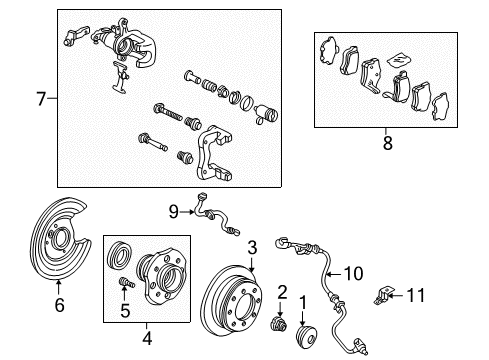 2000 Honda Accord Anti-Lock Brakes ABS Unit Diagram for 39790S84A02