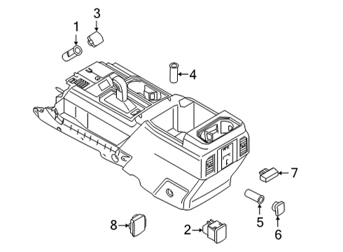 2022 Ford F-150 Heated Seats SOCKET ASY - ADDITIONAL Diagram for MU5Z19N236B