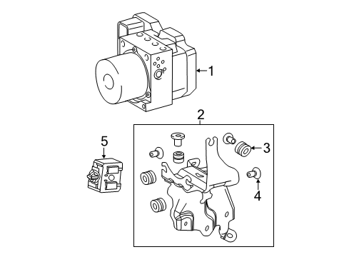 2015 Lexus NX200t ABS Components Mount Bracket Diagram for 4459078010