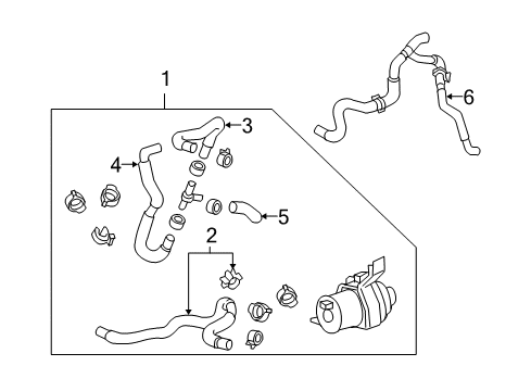 2006 Toyota Highlander Front Heater Unit Heater Hose Diagram for 8720948120