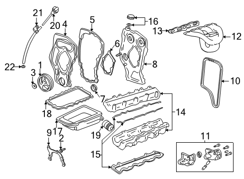 2000 Oldsmobile Alero Intake Manifold Crankshaft Balance Bolt Diagram for 22531863