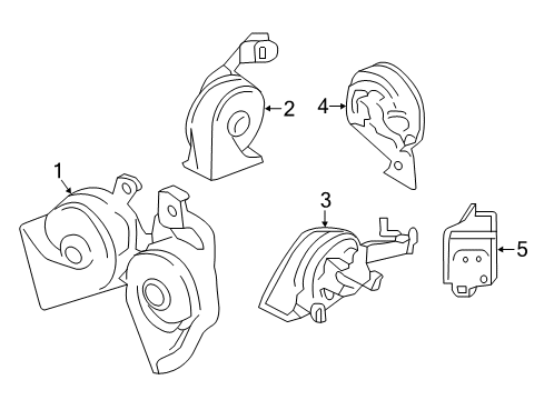 2019 Lincoln Continental Anti-Theft Components Lower Note Horn Diagram for HG9Z13832D