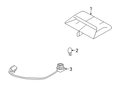 2009 Ford Taurus Bulbs High Mount Lamp Diagram for 5G1Z13A613AC