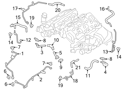 Turbocharger Turbocharger Oil Outlet Gasket Diagram for 151965CB0A
