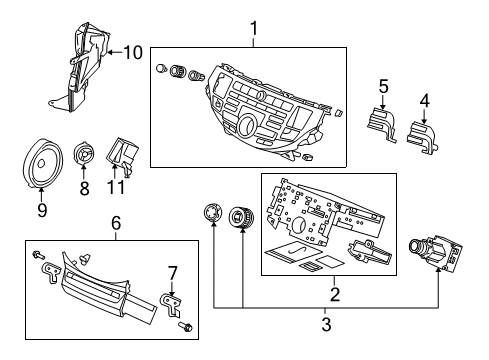2011 Honda Accord Crosstour Sound System Speaker Assembly, Woofer (20Cm) (Foster) Diagram for 39120TP6A01