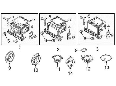 2018 Hyundai Elantra Sound System Front Center Speaker Assembly Diagram for 96350F2100