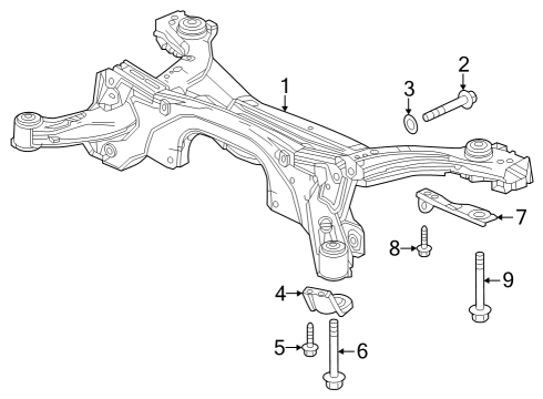 Suspension Mounting - Rear Bolt, Flange (8X16) Diagram for 90166TA0A00