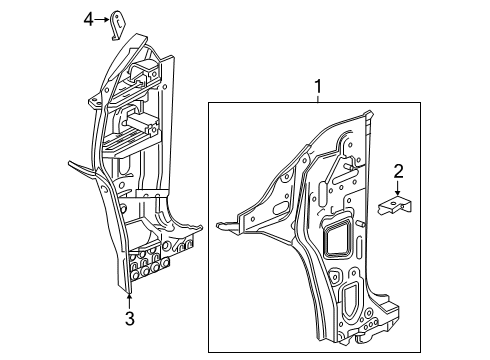 Hinge Pillar Hinge Pillar Reinforcement Diagram for 84321759
