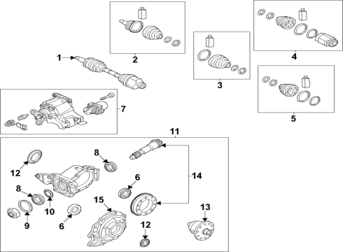 2022 Hyundai Tucson Rear Axle, Axle Shafts & Joints, Differential, Drive Axles, Propeller Shaft JOINT & SHAFT KIT-REAR WHEEL S Diagram for 496L1N9000