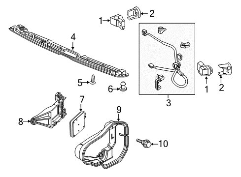 2020 Honda Odyssey Parking Aid Bolt, Shoulder (6X24) Diagram for 90115TZ5A00