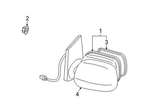 2005 Scion xA Outside Mirrors Cover Diagram for 8794568010J2