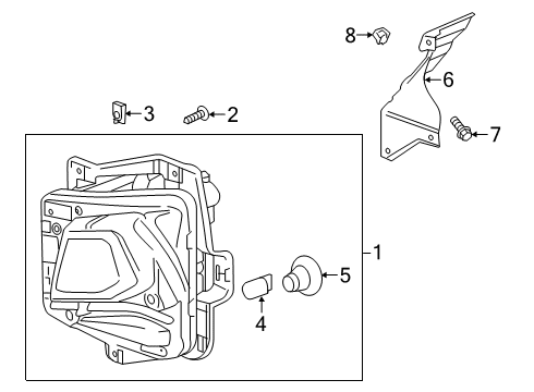 2019 Chevrolet Blazer Headlamps Composite Assembly Diagram for 84788648