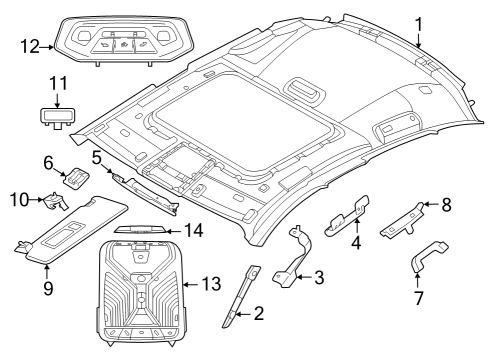 Interior Trim - Roof MIRROR LIGHT, LED Diagram for 63319472764