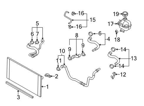 2015 Mini Cooper Radiator & Components Clamp Diagram for 17122754490