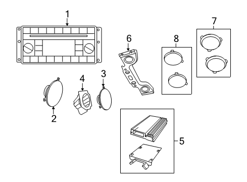 1995 Buick Riviera Sound System Enclosure-Speaker Diagram for 5RB11DX9AD