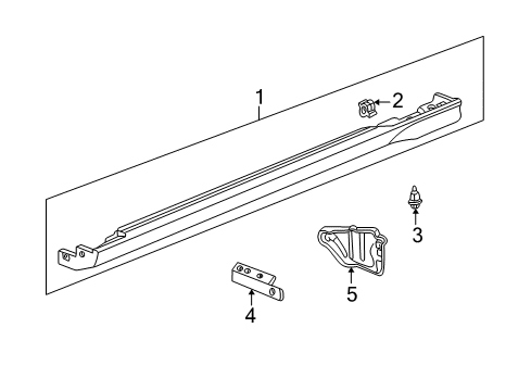 2006 Acura RSX Exterior Trim - Pillars, Rocker & Floor Garnish Assembly, Driver Side Sill (Vivid Blue Pearl) Diagram for 71850S6MA00ZA