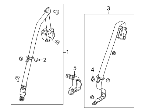 2014 Buick Encore Seat Belt Belt & Retractor Diagram for 19353916