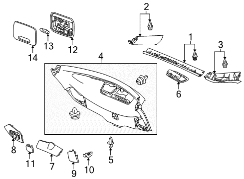 2013 Acura ZDX Interior Trim - Lift Gate Base (Premium Black) Diagram for 34252S3VA12ZM