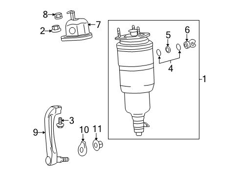 2013 Lexus LS460 Struts & Components - Front Plate, Front Shock Absorber Upper Bracket Diagram for 4853430010