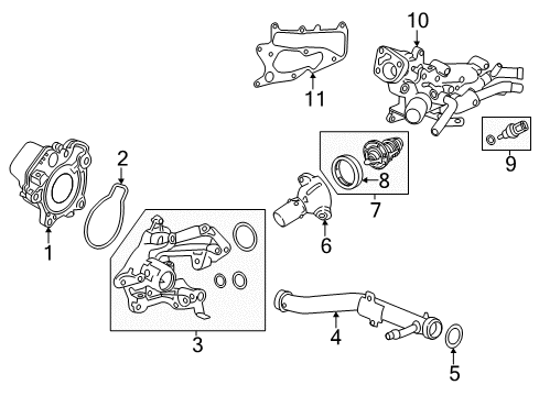 2015 Honda Accord Powertrain Control Pipe Assembly, Connecting Diagram for 195055K0A00