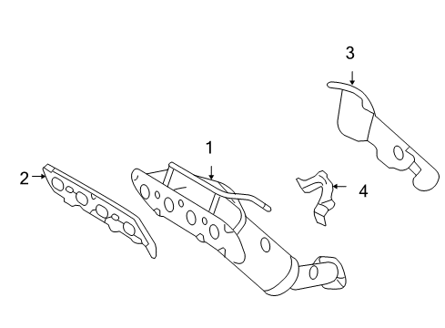 2009 Ford Fusion Exhaust Manifold Heat Shield Diagram for 6E5Z9N454AA