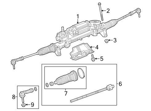 2013 Dodge Dart Steering Column & Wheel, Steering Gear & Linkage Cover-Steering Gear Diagram for 5154343AG