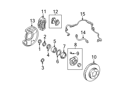 2001 Toyota Tundra Front Brakes Diagram
