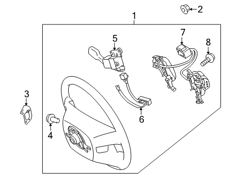 2014 Toyota Sequoia Steering Column & Wheel, Steering Gear & Linkage Steering Wheel Diagram for 451000C420C0