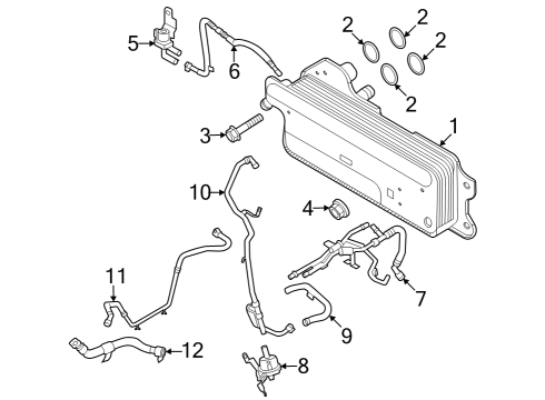 2021 Ford Explorer Oil Cooler Outlet Hose Diagram for L1MZ8N021B