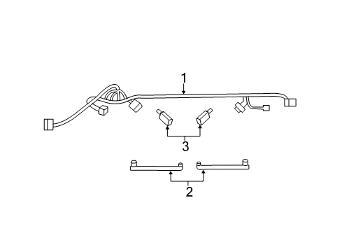 2013 Dodge Durango License Lamps Lens-License Lamp Diagram for 68082644AB