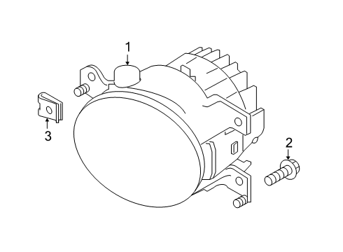 Fog Lamps Fog Lamp Assy-LH Diagram for 261558990C