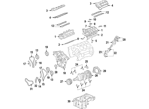 2015 Kia Sorento Pistons, Rings & Bearings Engine Mounting Bracket Assembly Diagram for 218102P950
