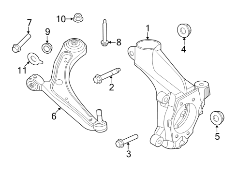 Front Suspension Components, Stabilizer Bar Stopper-Insulator Diagram for 550446RA0B