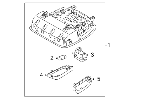 2016 Kia Sorento Overhead Console Lamp Assembly-Overhead Console Diagram for 92800C6010