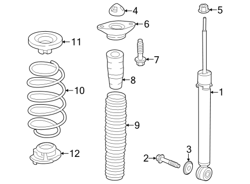 Shocks & Components - Rear Washer, Shock Absorber (Lower)(RR) Diagram for 90520TVAA00