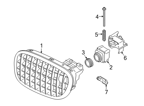 2011 BMW 550i Lane Departure Warning Cover, Lens Diagram for 66549175668