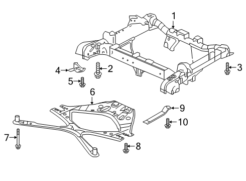 2020 Honda Clarity Suspension Mounting - Rear Bolt, Flange (10X38) Diagram for 90161SAA000