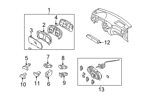 2008 Kia Rio5 A/C & Heater Control Units Switch Assembly-Rear Defroster Diagram for 937101G500