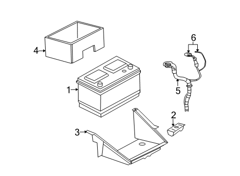 2008 Chrysler Aspen Battery Battery Positive Cable Diagram for 4801775AB
