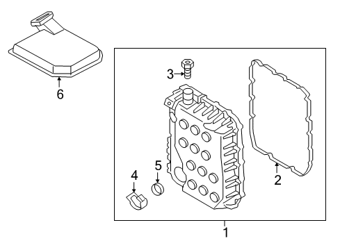 2019 Kia Optima Automatic Transmission Gasket-Valve Body Cover Diagram for 452833B010