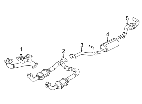 2000 GMC Sierra 1500 Exhaust Components, Exhaust Manifold Engine Exhaust Manifold Assembly-LH Diagram for 12563198