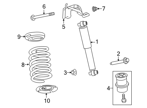 2006 Mercury Milan Shocks & Components - Rear Upper Bracket Diagram for 7E5Z18165L