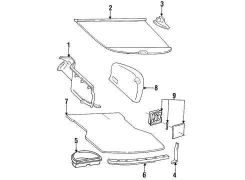 1995 Toyota Camry Interior Trim - Rear Body Side Trim Diagram for 6473006010B0