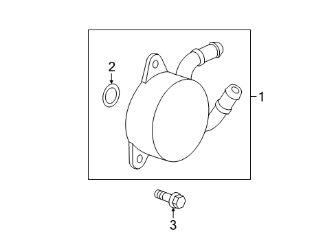 2015 Scion iQ Trans Oil Cooler Oil Cooler Diagram for 3349074010