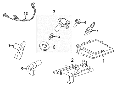 2010 Ford Fusion Ignition System Ignition Coil Diagram for 6E5Z12029BA
