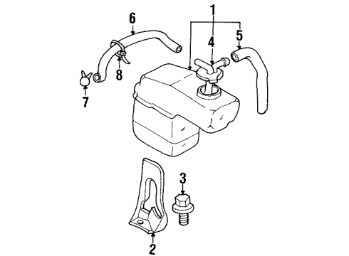 2000 Dodge Avenger Radiator & Components Bottle-COOLANT Reserve Diagram for MB957770